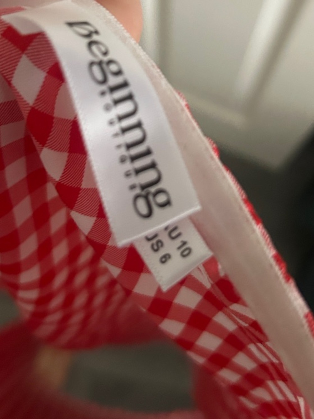 Beginning Boutique Red & White Gingham Strapless Mini Dress - Picture 4 of 4